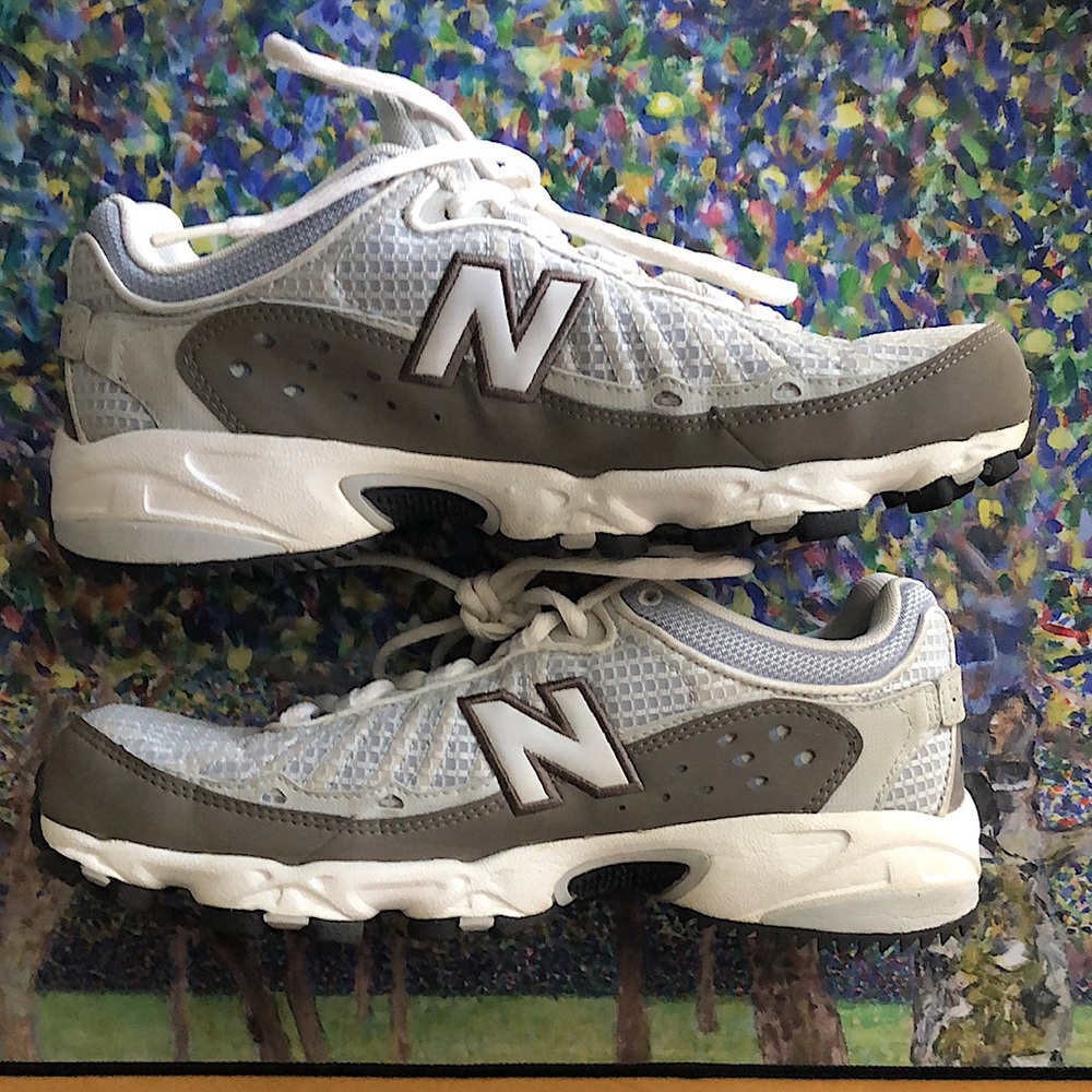 New Balance Grey/Light Blue/White 608, Size 9